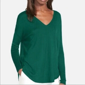 Anthropology Trouve Women Green Cashmere Blend Pullover Sweater Size L L…